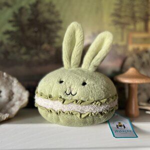 Jellycat Retired Dainty Dessert Green Bunny Macaron NWT